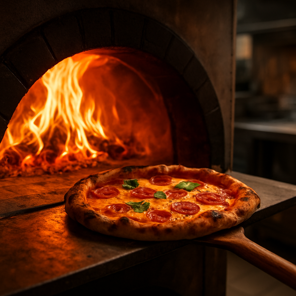 Pizza fırından çıkıyor